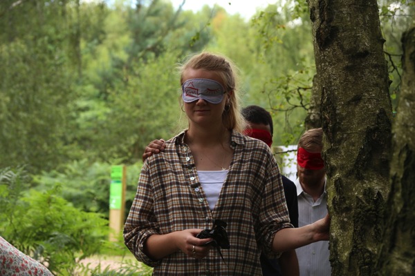 Beginning the forest walk